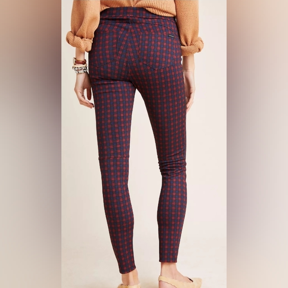 Anthropology Sanctuary Findley Plaid Red and Blue Leggings Size Small - Picture 13 of 14